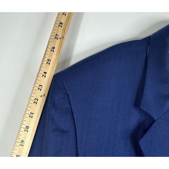 Jack Victor Classic for Rochester Loro Piana Cashmere/Silk Blue Blazer Size 52R - Picture 13 of 16